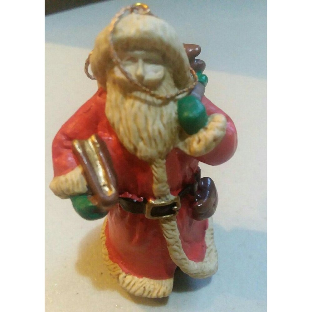 AGC Santa Figurine Christmas Ornament 3"